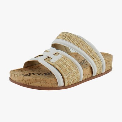 Sam Edelman Rowan Womens Sandals Dark Natural/Bright White