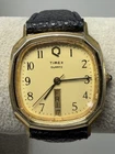 Timex Q New Battery M Cell Mens Watch 32MM 7.75" Vintage