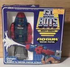 Vintage 1984 Arco GoBots RoGun Water Pistol Toy Robot In Box Mighty Robots 336