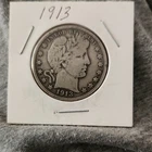 1913 Barber Half Dollar Silver 50C Circulated US Coin Uncertified Fineness 0.9