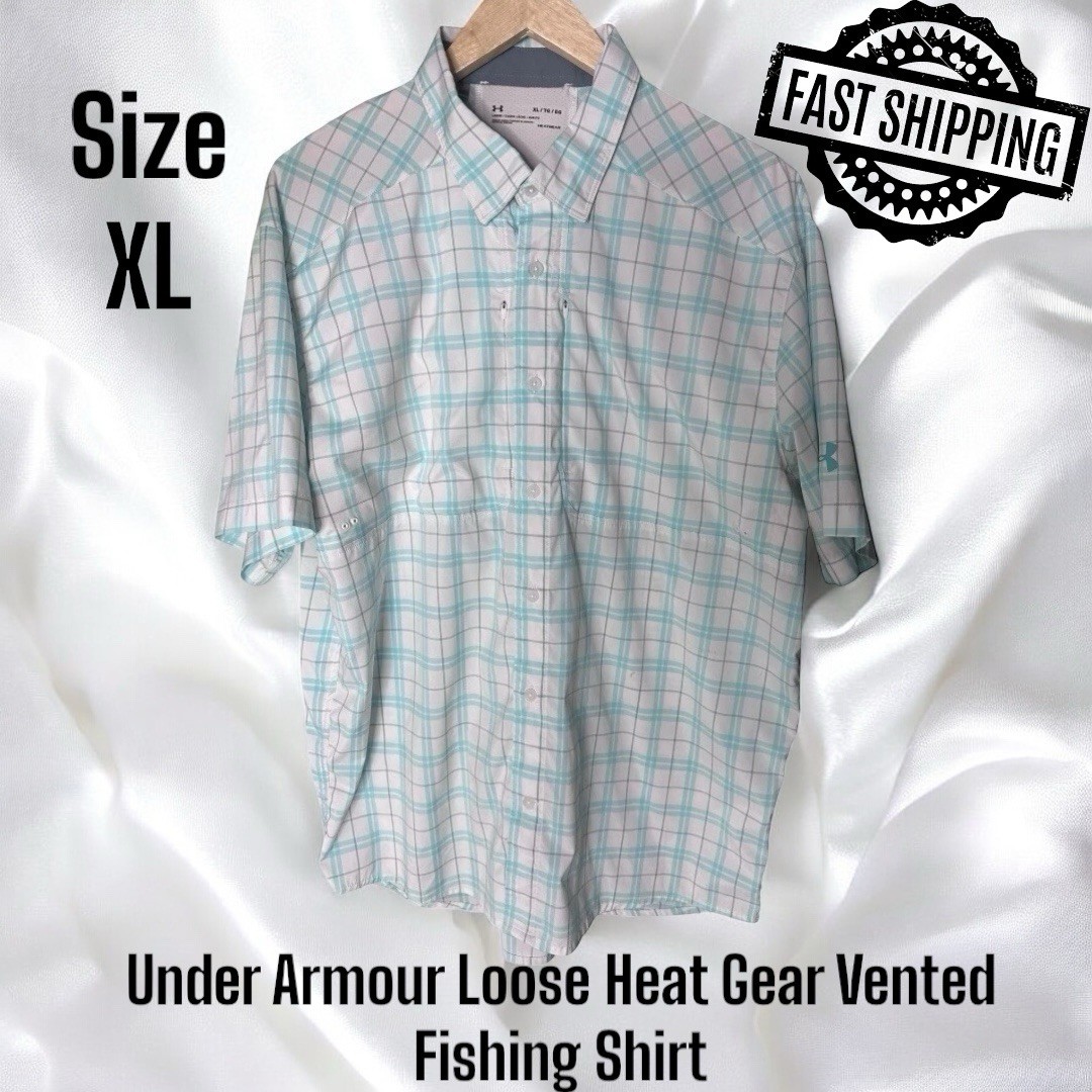 Under Armour Loose Heat Gear Vented Fishing Shirt Men’s Size XL FAST SHIPPING