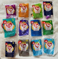 Ty Teenie Beanie Babies 1998 McDonald's Happy Meal Complete Set of 12 SEALED