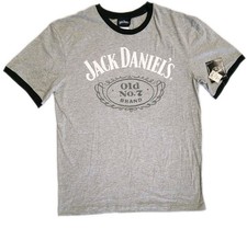 Jack Daniels Old No 7 Brand S/S Shirt Men's L/XL GRAY w/Black trim NEW W/TAGS