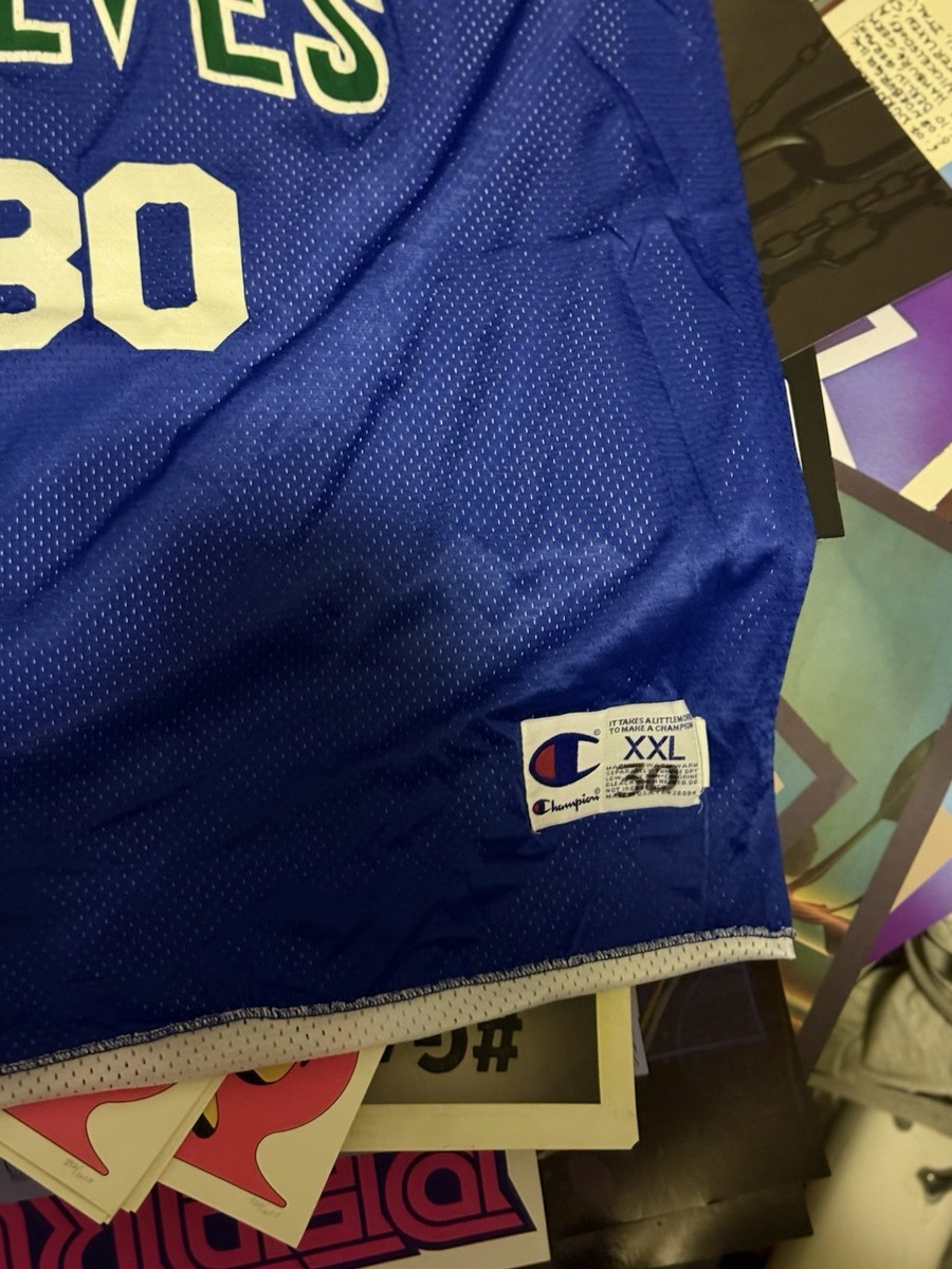 ティンバーウルブズ レトロ ジャージ VTG Minnesota Timberwolves #30 Reversible Jersey 2XL Blue White