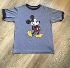 Disney Parks Ringer Tee Mickey Mouse Blue