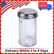 Glass Sugar Shaker Dispenser Pourer, 5.5 Inch