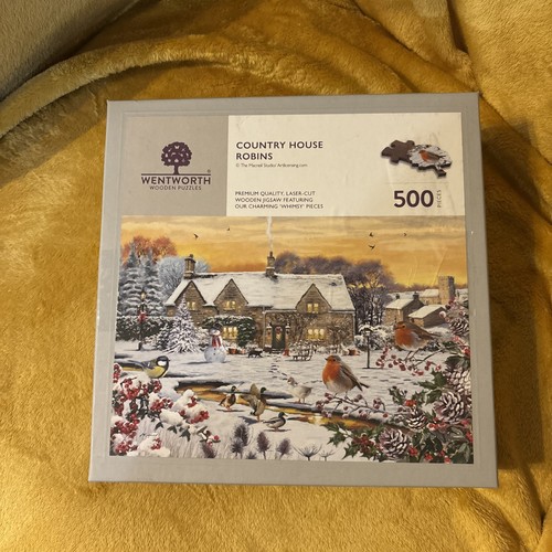 Wentworth Wooden Puzzle Country House Robins 932506 Christmas 500 Pieces