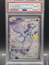 PSA 10 Reshiram 113/114 Celebrations 25th Anniversary Pokémon Trading Card