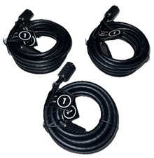 Cable Box Cable Bundle Of 3 black RG6 coaxial cable F-type connectors 18AWG NEW