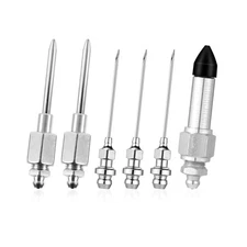 6pcs Grease Gun Accessory Set, Including 3 Grease Needle Nozzle 2 Grease Need...