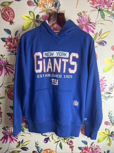 VETEMENTS Felpa con cappuccio Reebok New York Giants blu medio