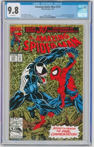 Amazing Spider-Man #375 CGC 9.8 NM/M W Pages Holo-Grafx Cover