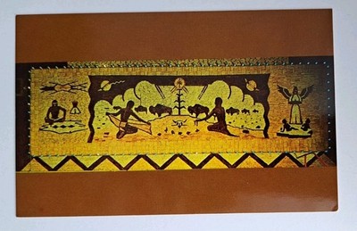 Vintage Postcard ~ Corn Palace Panel by Oscar Howe ~ Mitchell South Dakota SD