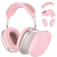 Silicone Case Cover for AirPods Max Headphones,Ear Pad Cover/Ear Pink-M