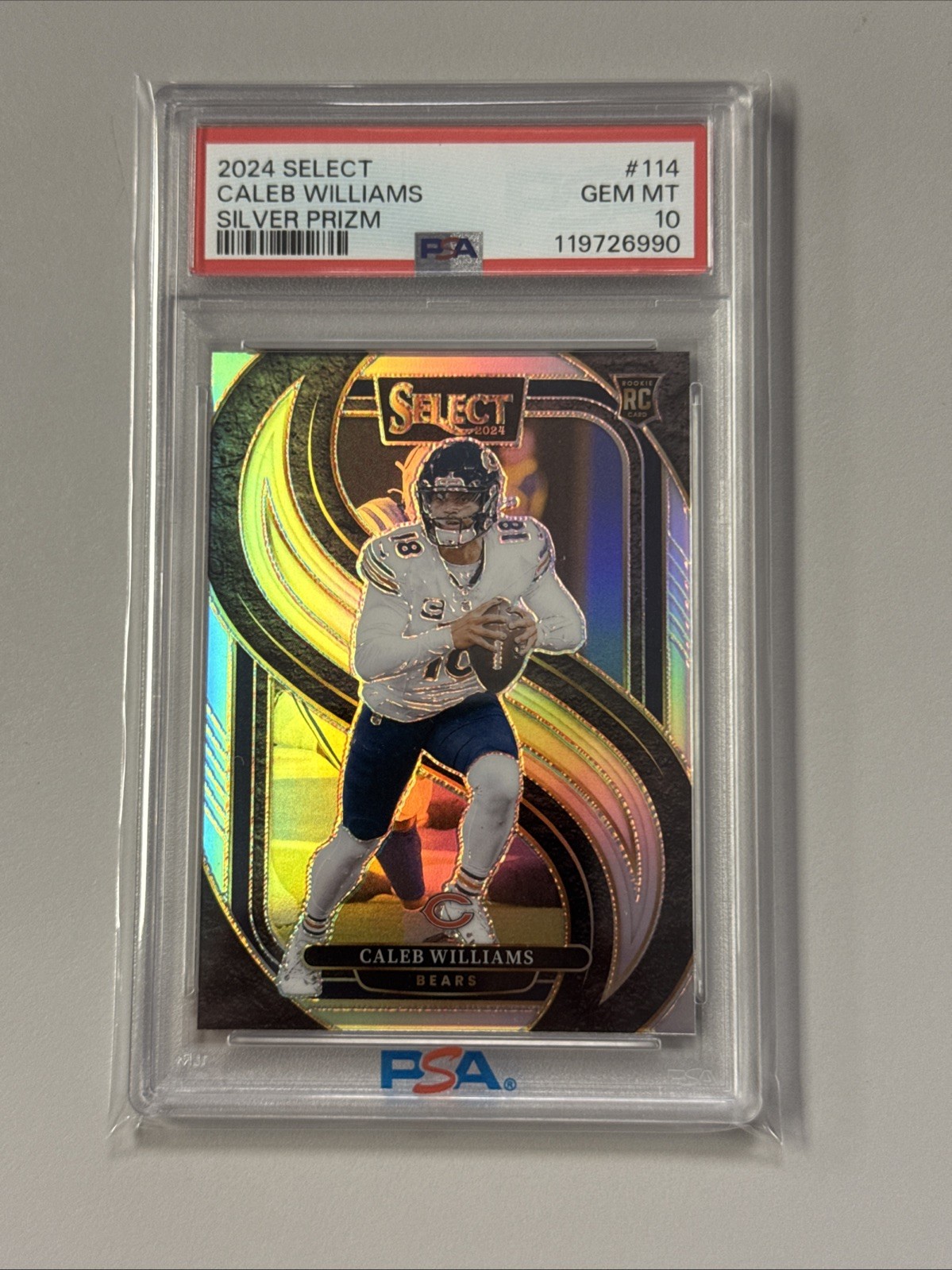 2024 Panini Select Caleb Williams Premier Level Silver Psa 10