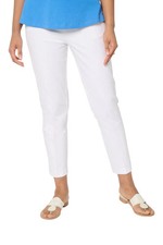 Isaac Mizrahi Live Women's 24/7 Stretch Icon Ankle Pants White