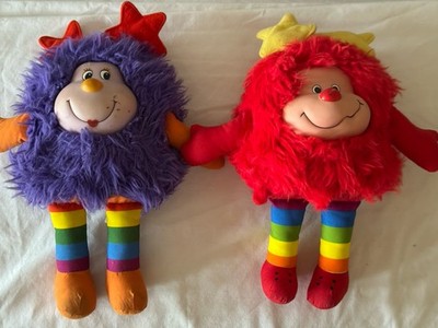 2 Vintage 1983 Rainbow Brite 12  Sprite Dolls POSIE Purple & ROMEO Red Hallmark