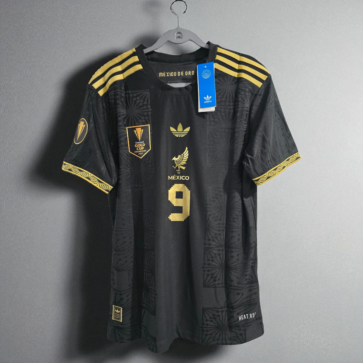 Mexico National Team - Gold Black 25 - RAUL # 9 - 2XL (Run Small