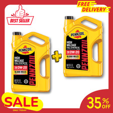 (2 pack) Pennzoil High Mileage Full Synthetic 0W-20 Motor Oil, 5 Quart 36.79 per gallon