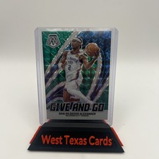 2023-24 Panini Mosaic - Give and Go Shai Gilgeous-Alexander #5 Green Mosaic