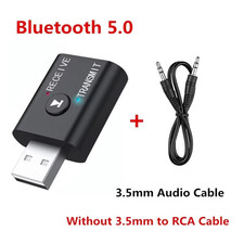 Bluetooth 5.0 Transmitter Receiver 3.5Mm AUX Jack RCA USB Dongle Stereo Wireless