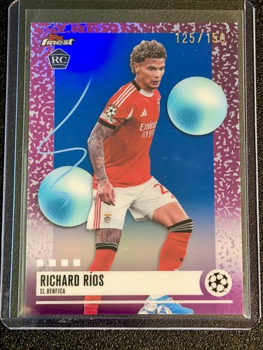 2026 Topps Finest EPL Richard Rios RC Blue 125/150 SL Benfica #398