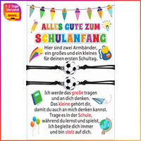 Armband Einschulung Geschenk Schulkind Schulanfang Erster Schultag Karte