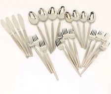 23 pc Windrim W. M. Dalton Forged Stainless Steel Japan Vtg Lot Fork Spoon Knife