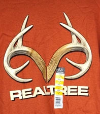 RealTree Classic Long Sleeve Burnt Orange T-Shirt Men's Size Medium Hunting NWT