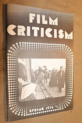 FILM CRITICISM JOURNAL SPRING 1976 VOLUME 1 NO. 1 Adele Hugo Walter Secor 