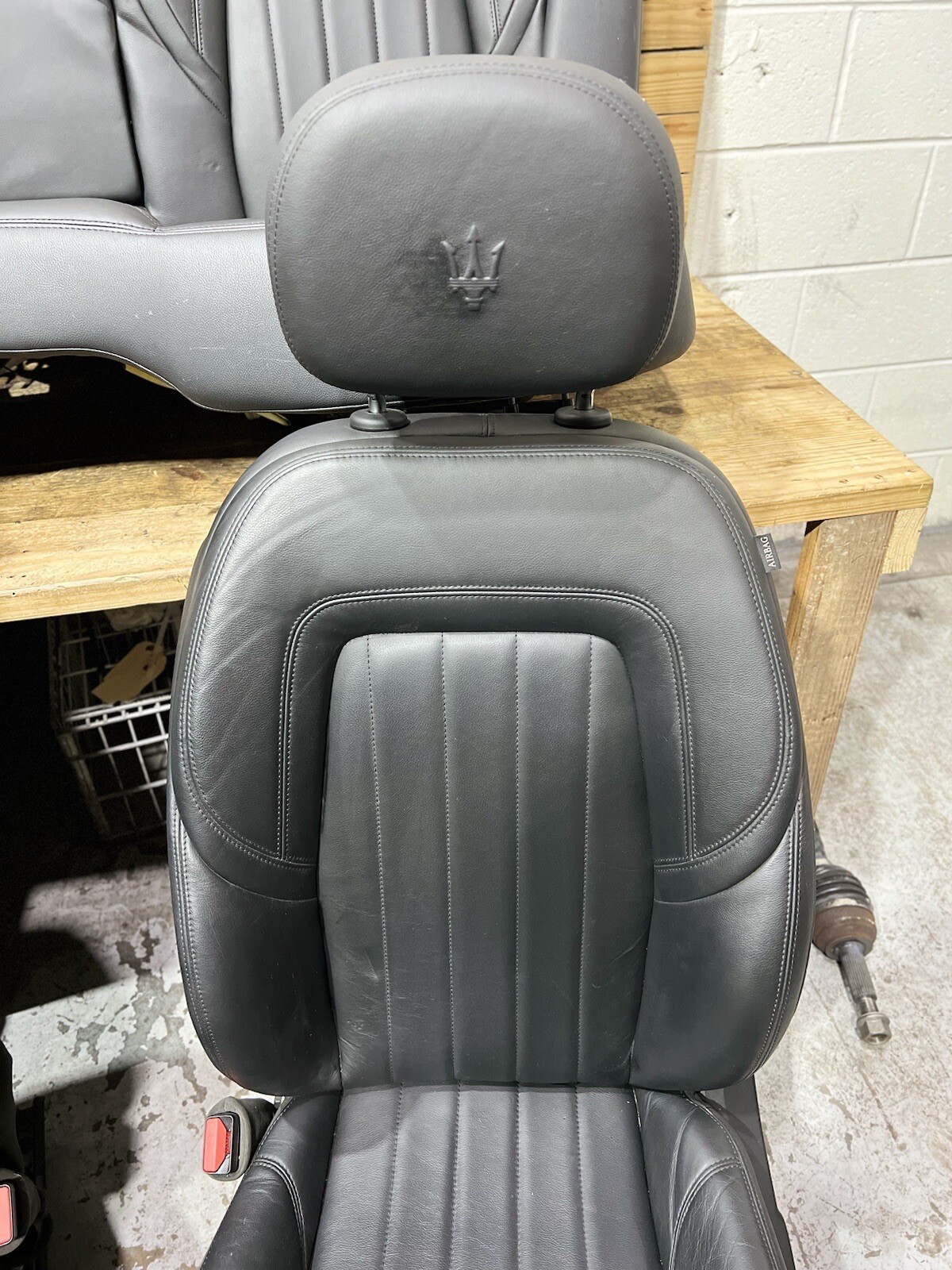 💥OEM 2014-2020 MASERATI QUATTROPORTE COMPLETE SEAT SET FRONT REAR LEATHER BLACK