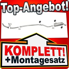 Auspuff für PEUGEOT 206 1.1 1.4 Schrägheck mit CHROM / auch 206+ +Reparaturrohr