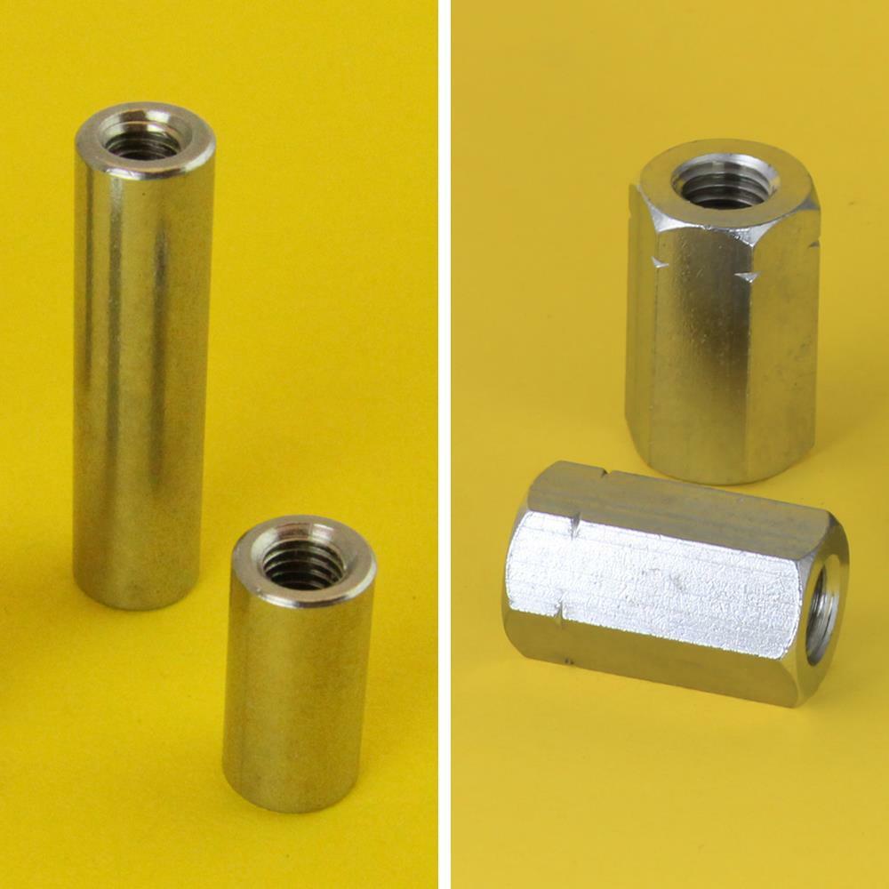 Gewindemuffen M12x50 Sechskant - Edelstahl A2 Verbindungsmuttern (2 Stück)