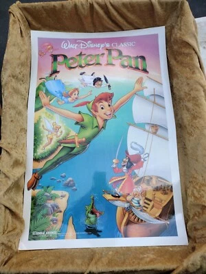 PETER PAN Walt Disney Classic Poster Tinker Bell C.Hook Mr. Smee Wendy John Tick