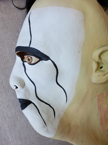 Rare Vintage WCW Original 1998 Sting White Plastic Mask With Hair - Picture 5 of 11