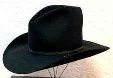 Vintage  RESISTOL 3X Beaver Self Conforming Cowboy Hat DE3348 Size 7 3/8