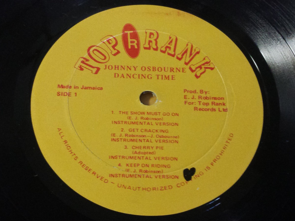 JOHNNY OSBOURNE - DANCING TIME /REGGAE LP on TOP RANK LABEL