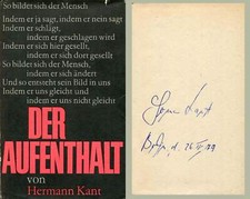 WRITER Hermann Kant (+) autograph, signed book