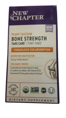 New Chapter Plant Calcium Bone Strength Take Care 240 Tiny Tabs Exp 03/2027