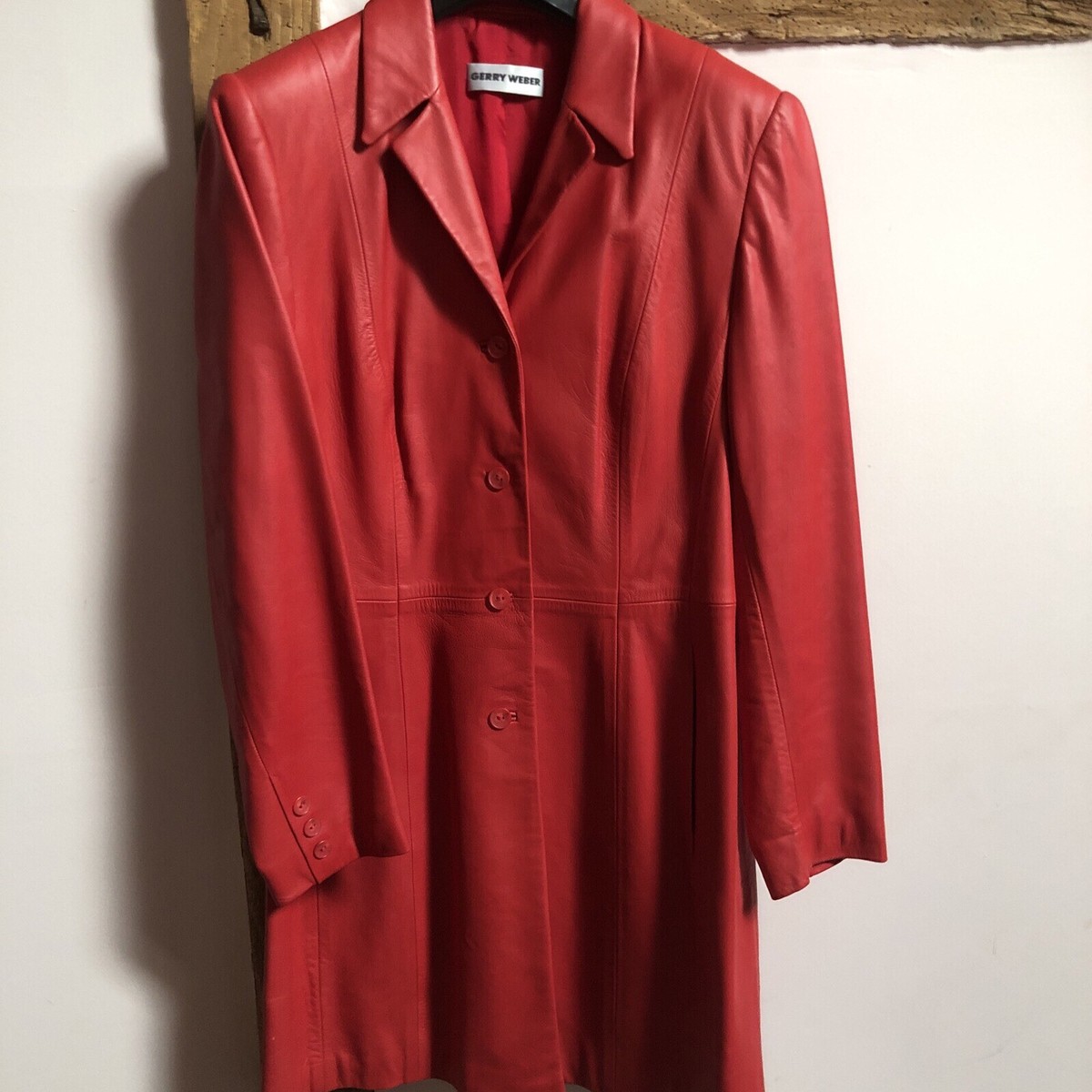 Gerry Weber Red Leather Coat