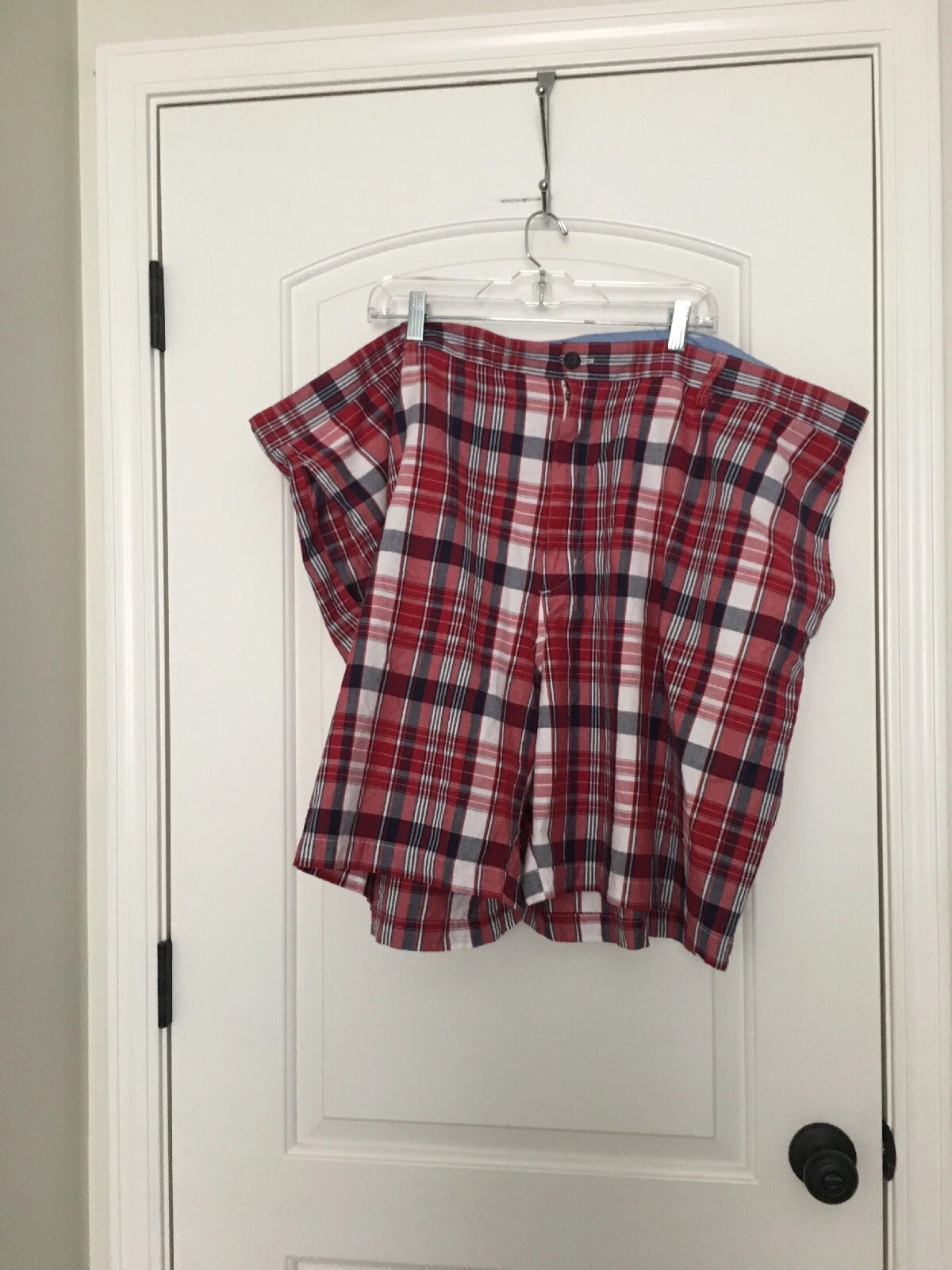 Chaps Shorts Pockets Mens 52 Blue Multi Plaid Flat Front Bermuda Casual
Opens in a new window or tab
