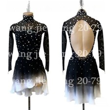Ice Figure Skating Dress Figure Skating Dress For Competition black dyeing