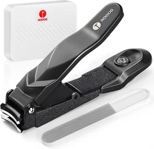 Nail Clippers for Men Women with Catcher,No Splash Ultra Sharp Professional Heav