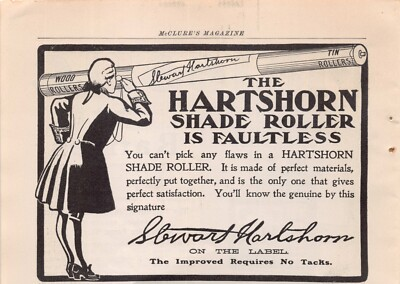 #ad #ad Muskegon Michigan The Hartshorn Spring Roller Window Shade 1903 Vtg Mag Print Ad $25.95