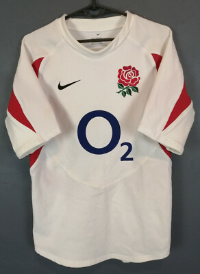 Maillot Domicile Angleterre Rugby 2005-2007 - Taille M Homme - Issue Joueur - Marque Nike - Occasion Très Bon État