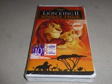 BRAND NEW SEALED WALT DISNEY THE LION KING II SIMBA'S PRIDE VHS VIDEO CLAMSHELL
