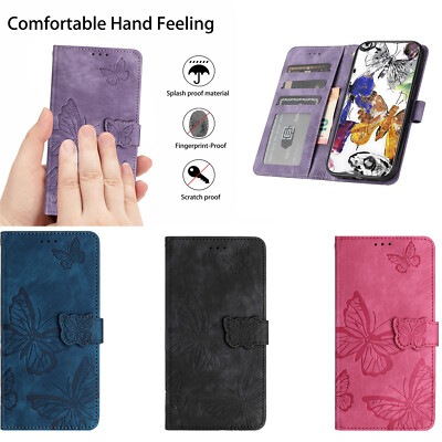 Handyhülle für Huawei P30 P40 P50 Pro Luxus Schmetterling PU Leder Wallet Case