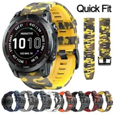 26 22mm Quick Fit Silicone Strap fr Garmin Fenix 5 5X 6 6X Pro 7 7X 945 955 Band