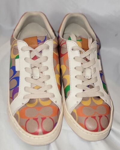 Zapatilla deportiva Coach Lowline de lona recubierta de caña baja para mujer G51619 tostada talla 6,5