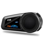 6 Riders 1000m FX6 Motorcycle Intercom Bluetooth Helmet Headset Stereo Music FM